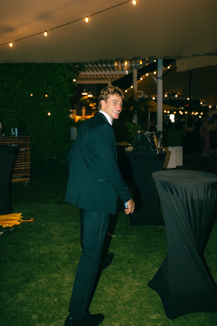The lawn under the lights
